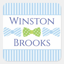 Seersucker Bow Krawatte Personalisiert Stickers
