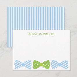 Seersucker Bow Krawatte Personalisierte Mitteilung Dankeskarte