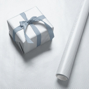 Seersucker-Effekt blaue Streifen klassisch preppy Geschenkpapier