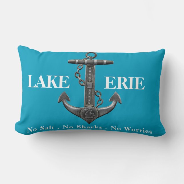 Sees Erie Not leidender nautischer Piratenanker Lendenkissen (Vorderseite)