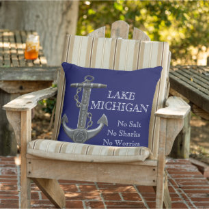 Sees Michigan Not leidender nautischer Piratenanke Kissen