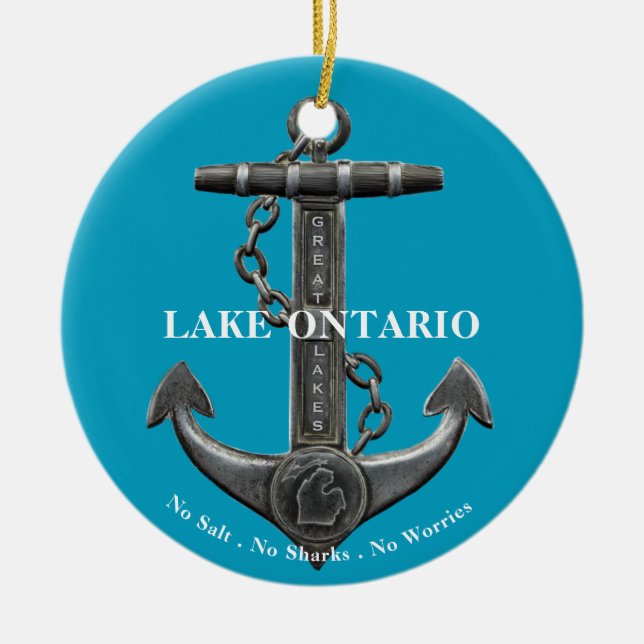 Sees Ontario Not leidender Ankerpirat Keramik Ornament (Vorne)