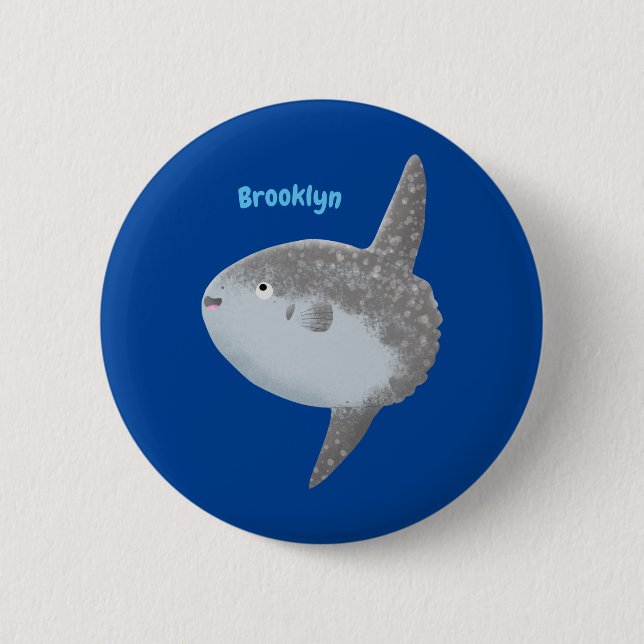 Seesaibling mola niedlicher Cartoon Button (Vorderseite)