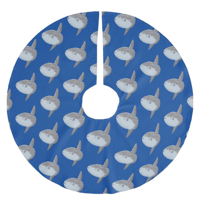 Seesaibling mola niedlicher Cartoon Polyester Weihnachtsbaumdecke (Vorderseite)