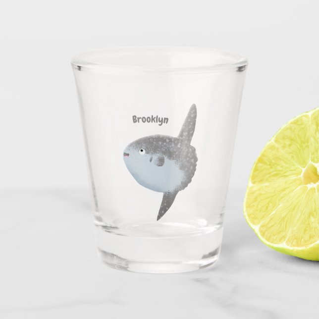 Seesaibling mola niedlicher Cartoon Schnapsglas (Vorderseite)