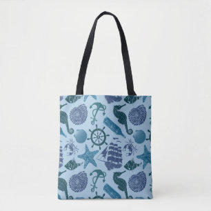 Seeschatten des blauen Musters Tasche