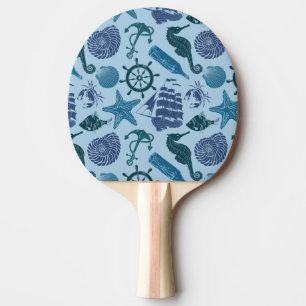 Seeschatten des blauen Musters Tischtennis Schläger