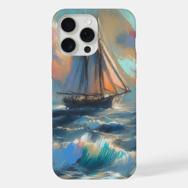 Seeschiff iPhone 15 Pro Max Hülle (Rückseite)