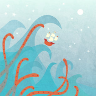 Seeschiffahrtsmonster Aufkleber