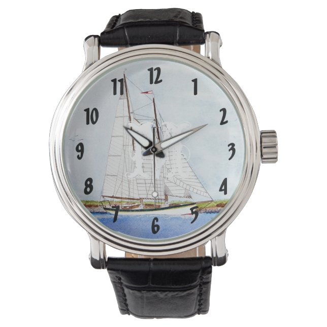 Seeschifffahrt Seeschifffahrt Piratenschiff Armbanduhr (Vorderseite)