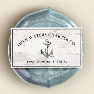 Seeschifffahrtskarte Rustic Wood Business Card Visitenkarte