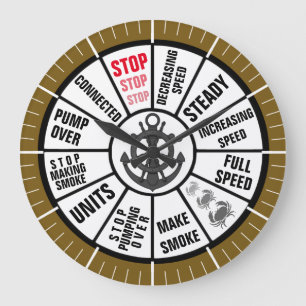 Seeschiffs-Fernschreiber Große Wanduhr