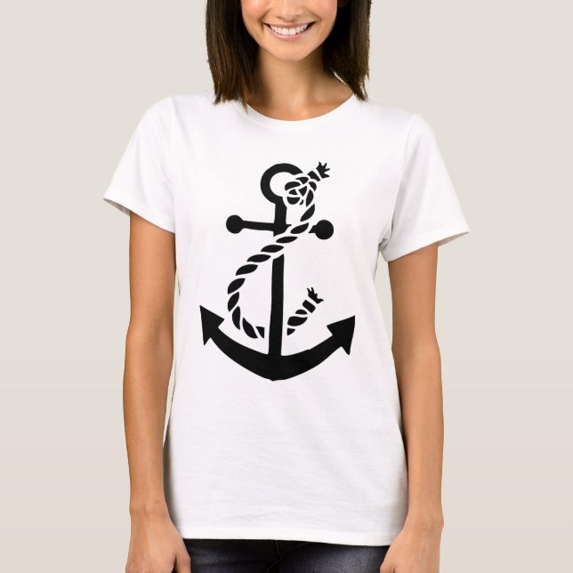 Seeschiffsmarine-Marineanker T-Shirt (Vorderseite)