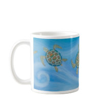 Seeschildkröte-Grafik - Keramik-Tasse