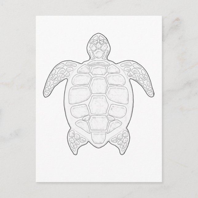 Seeschildkröte Postkarte (Vorderseite)
