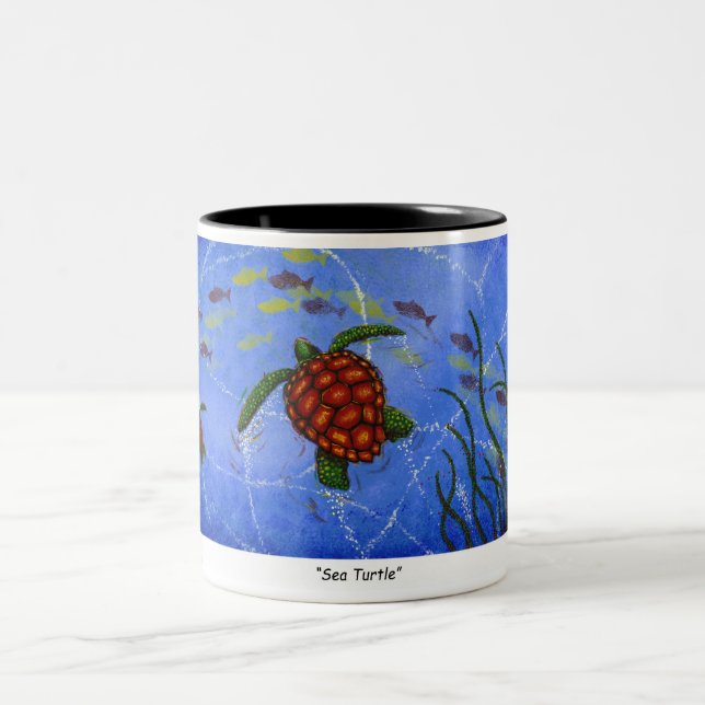 "Seeschildkröte-" Tasse durch Künstler John Donato (Mittel)