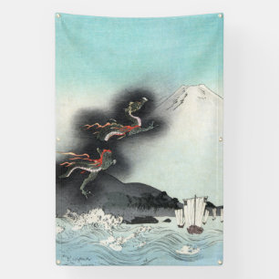 Seeschlacht Drachenzorn um den Fuji, Japan Banner