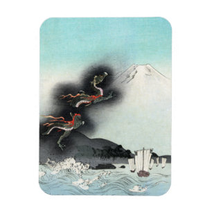 Seeschlacht Drachenzorn um den Fuji, Japan Magnet