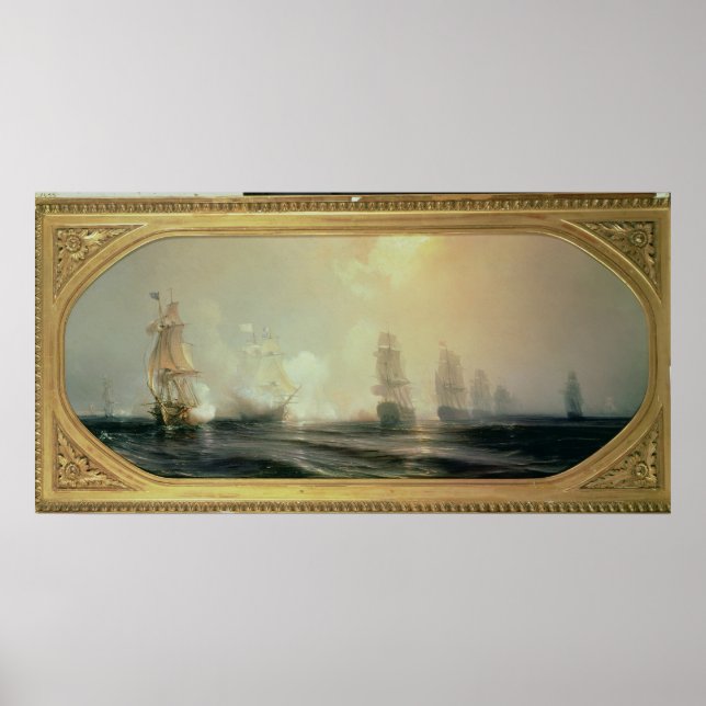 Seeschlacht in der Chesapeake Bay Poster (Vorne)