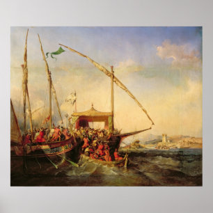 Seeschlacht von Imbre im Jahre 1346, 1842 Poster