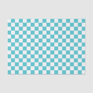 Seeschlangen-blaues und weißes Schachbrett-Muster Seidenpapier