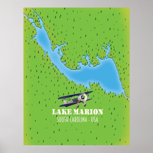 Seesee South Carolina Karte Poster (Vorne)