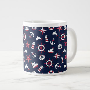 Seeseemuster Jumbo-Tasse
