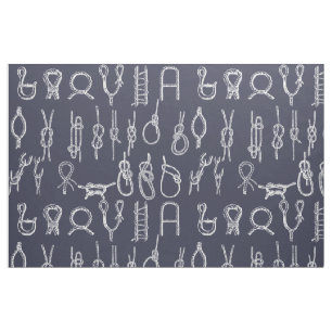 Seeseil-Knoten u. Marine-Blau Stoff