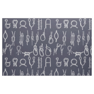 Seeseil-Knoten u. Marine-Blau Stoff