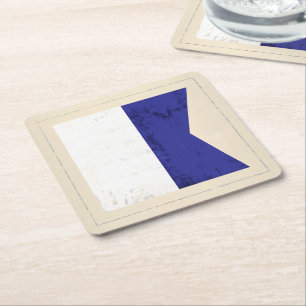 Seesignal-Flagge des buchstabe-"A" Rechteckiger Pappuntersetzer