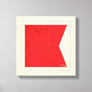 Seesignal-Flagge des buchstabe-"B" Leinwanddruck