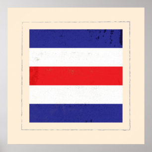 Seesignal-Flagge des buchstabe-"C" Poster