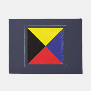 Seesignal-Flagge des buchstabe-"Z" Fußmatte