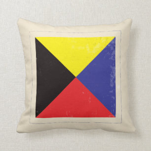 Seesignal-Flagge des buchstabe-"Z" Kissen