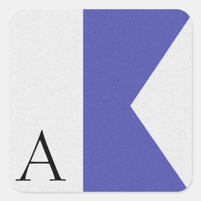 Seesignal-Flaggen-Alphabet-Aufkleber Quadratischer Aufkleber (Vorderseite)