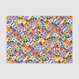 Seesignal-Flaggen-Muster Seidenpapier