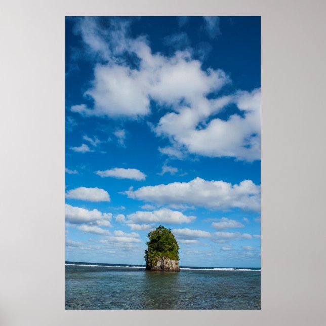 Seestack umgeben vom Meer Poster (Vorne)