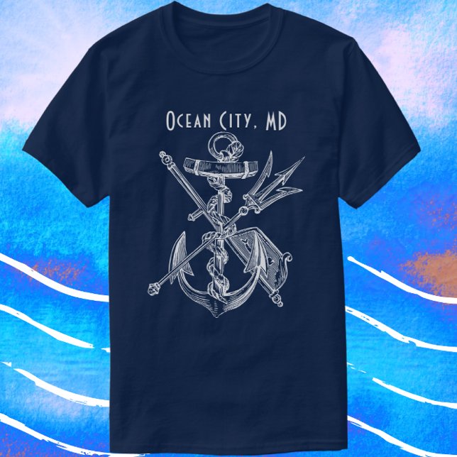 Seestadt Maryland Boat Anchor Nautical Travel T-Shirt (Von Creator hochgeladen)