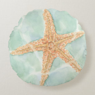 SeeStarfish im Wasser Rundes Kissen