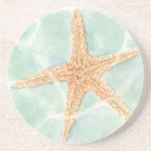 SeeStarfish im Wasser Sandstein Untersetzer