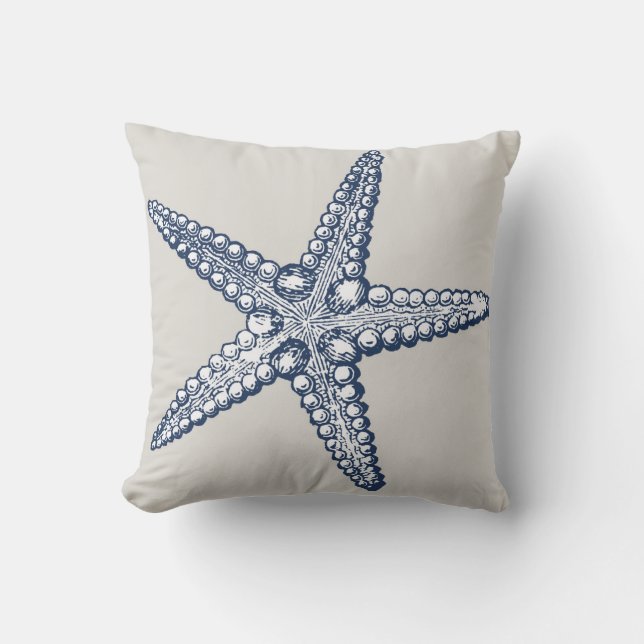 Seestarfish-Wurfs-Kissen Kissen (Vorderseite)