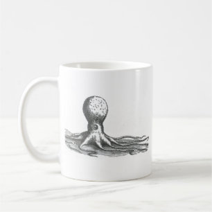 Seesteampink Vintages Kraken-Buchzeichnen Kaffeetasse