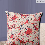 Seestelle und Coral Monstera Leaf Tropical Throw K Kissen<br><div class="desc">Erhöhen Sie Ihre Wohngestaltung mit unserem Navy und Coral Monstera Leaf Tropical Throw Kissen. Dieses stilvolle,  hochqualitative Akzent verbindet die ruhige Farbenpracht mit dem vibrierenden Charme der Monstera-Blätter. Fügen Sie Ihrem Wohnraum eine Touch von Küstensteleganz hinzu. Ideal für Strandhütten,  tropische Zimmer oder alle,  die Lieben der Küsten.</div>