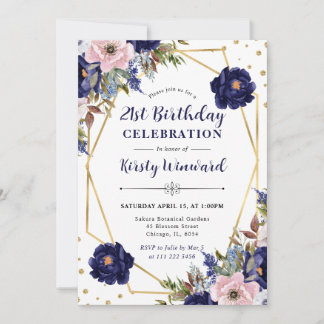 Seestelle und Creme Summer Blume zum Geburtstag Einladung