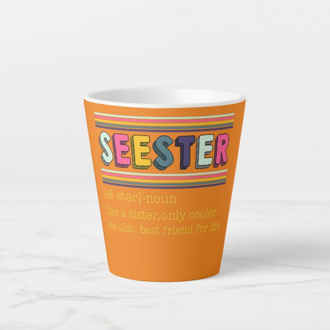 Seester definiert sich nur Cooler wie eine Schwest Milchtasse (Vorderseite)