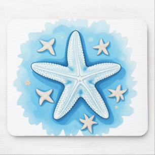 Seestern in Blau Mousepad