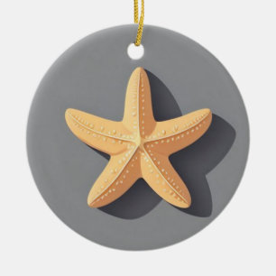 Seestern und sein Schatten Keramik Ornament