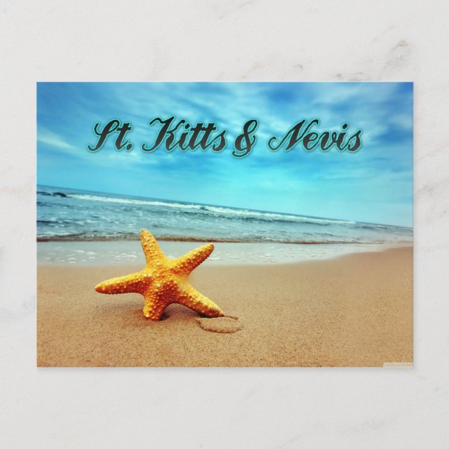 Seestern von St. Kitts & Nevis Postkarte (Vorderseite)