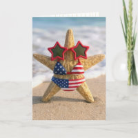 Seestern zum Geburtstag mit Bikini in der amerikan