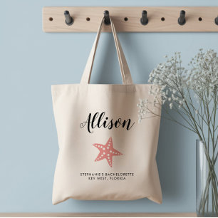 Seesterne Brautjungfer-Tasche für Hochzeit, Rosa Tragetasche